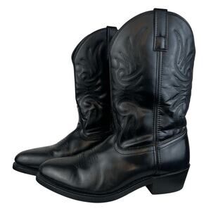 Vintage Laredo 30809 Cowboy Boots Men\'s 9D Textured Leather Pointed Toe Roping Laredo | Shoes | Laredo Western Boots Men Size D Black  main image 4